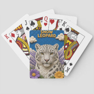 Snow Leopard High Peaks Modern KlayKoo Playing Cards
