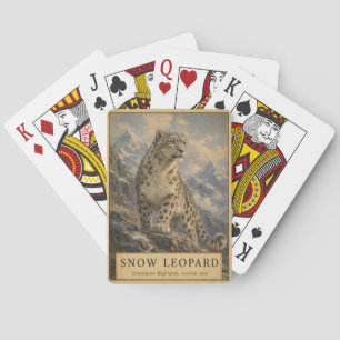 Snow Leopard Himalayan VINTAGE Playing Cards