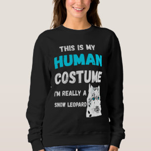 Snow Leopard Human Costume Snow Leopard Cat Sweatshirt