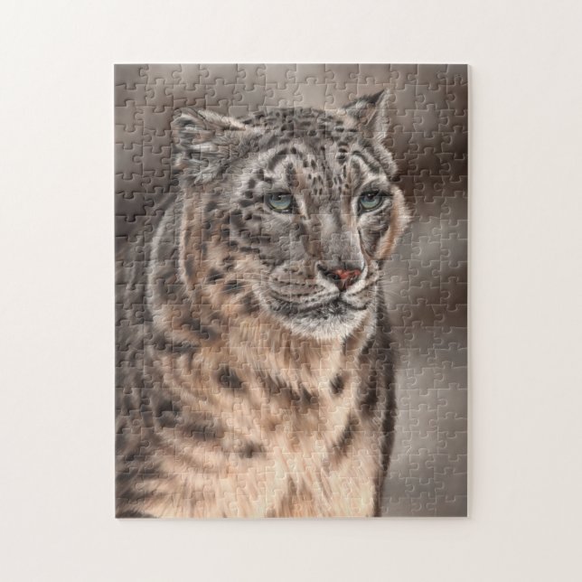 Snow Leopard Jigsaw Jigsaw Puzzle (Vertical)