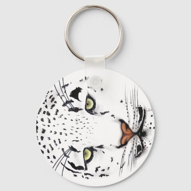 Snow Leopard Key Ring (Front)