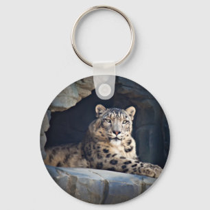 Snow Leopard Key Ring