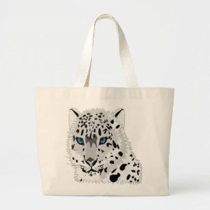 SNOW LEOPARD LARGE TOTE BAG