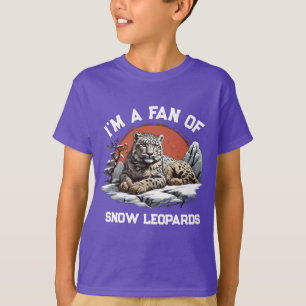 Snow leopard laying on cliff T-Shirt