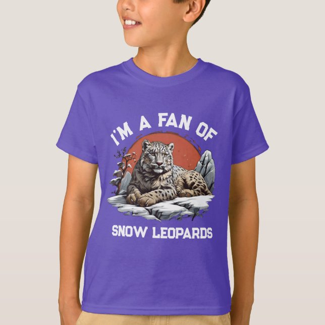 Snow leopard laying on cliff T-Shirt (Front)