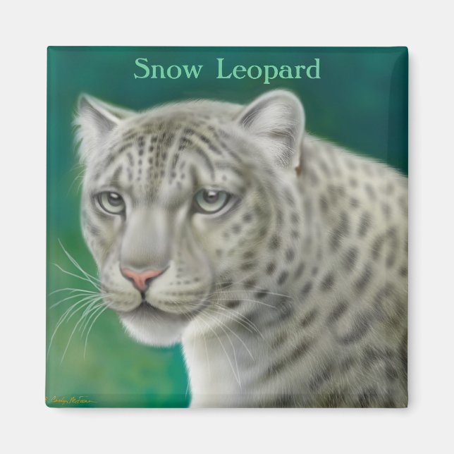 Snow Leopard Magnet (Front)