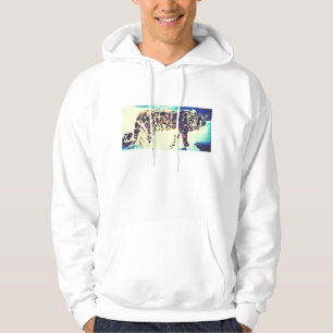 SNOW LEOPARD MANS HOODY