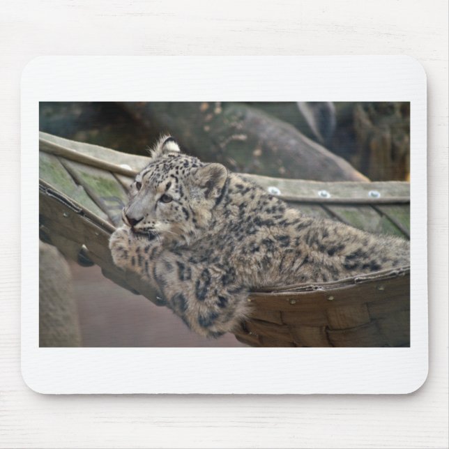 Snow Leopard Mouse Mat (Front)