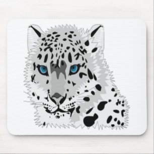SNOW LEOPARD MOUSE MAT