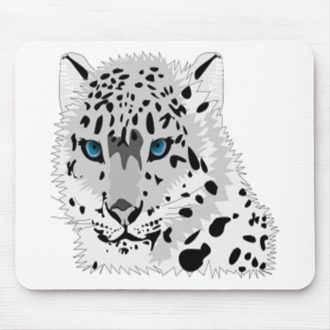 SNOW LEOPARD MOUSE MAT (Front)