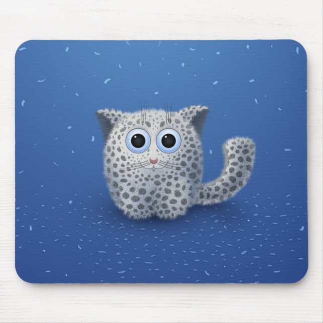 Snow Leopard Mouse Mat (Front)