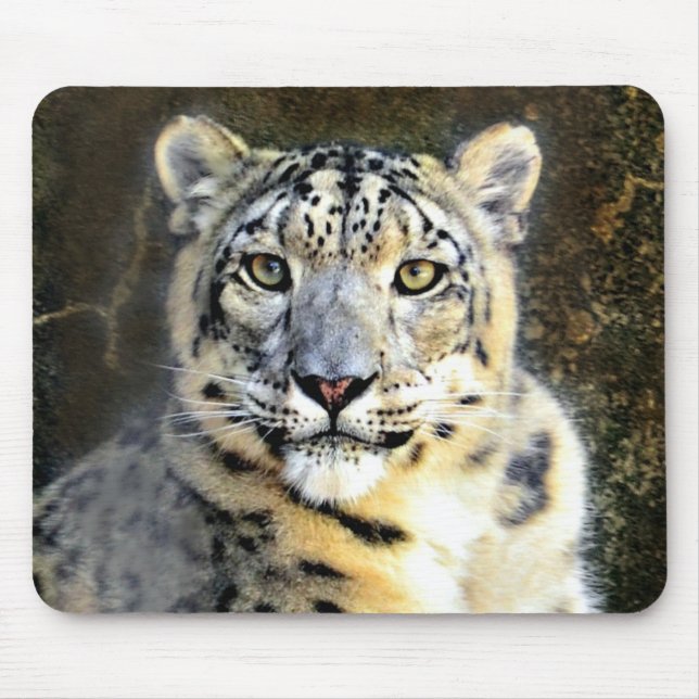 Snow Leopard Mouse Mat (Front)