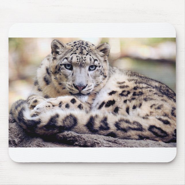 Snow Leopard Mouse Mat (Front)