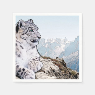 Snow Leopard Napkin