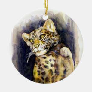 Snow Leopard Ornament