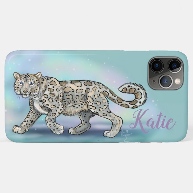 Snow Leopard~Personalised Case-Mate iPhone Case (Back (Horizontal))