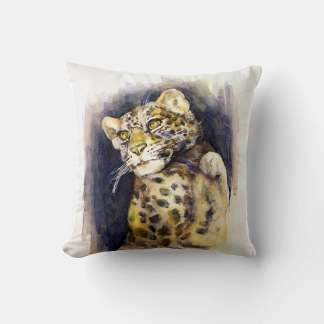 Snow Leopard Pillow (Front)