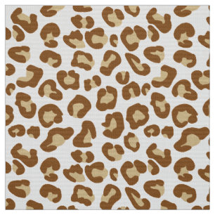 Snow Leopard Print, Beige, Tan, and Cream Fabric