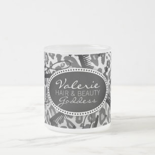 Snow Leopard Print Hair & Beauty (Custom) Mug