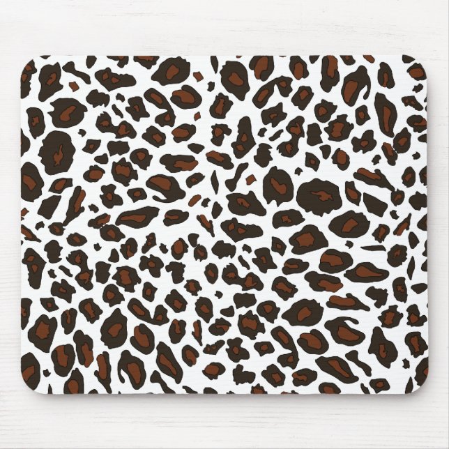 Snow Leopard Print Mouse Mat (Front)