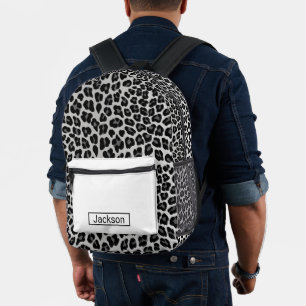 Snow leopard print  printed backpack