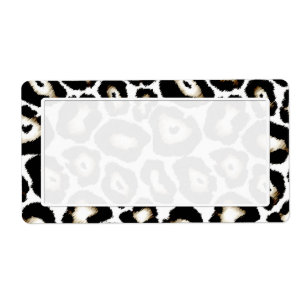 Snow Leopard Print Shipping Labels