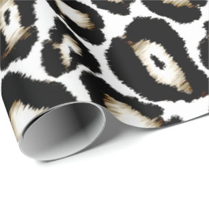 Snow Leopard Print Speciality Gift Wrap