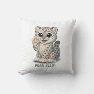 Snow leopard - Purr-ello Cushion