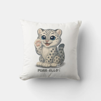 Snow leopard - Purr-ello Cushion