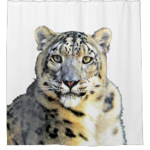 Snow Leopard Shower Curtain