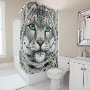 Snow Leopard  Shower Curtain
