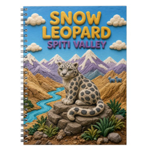 Snow Leopard Spiti Valley Modern KlayKoo Notebook