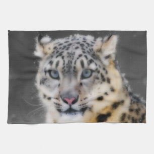 Snow Leopard Tea Towel