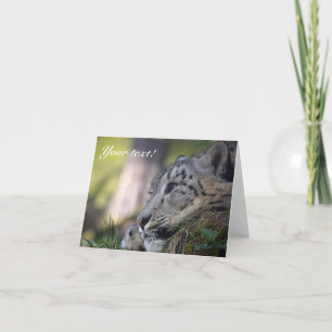 Snow Leopard Thank You Card