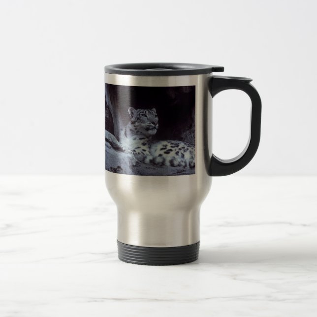 Snow Leopard Travel Mug (Right)