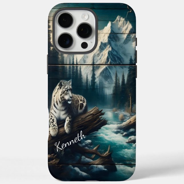 Snow Leopard Under Moonlight Case-Mate iPhone Case (Back)