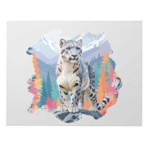 Snow Leopard Vector Art Animal In The Majestic Notepad