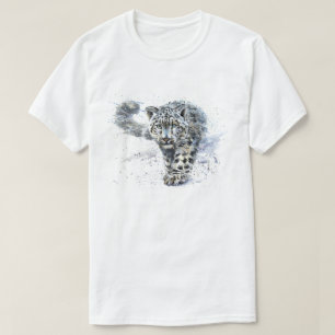 Snow Leopard Watercolor T-Shirt