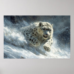 Snow Leopard Wild Animal Natural Environment Poster