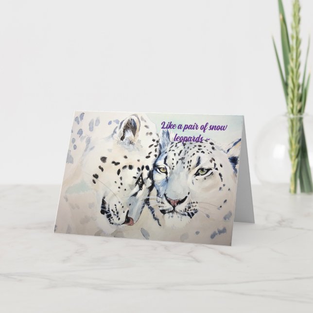 SNOW LEOPARDS ANNIVERSARY CARD (Front)