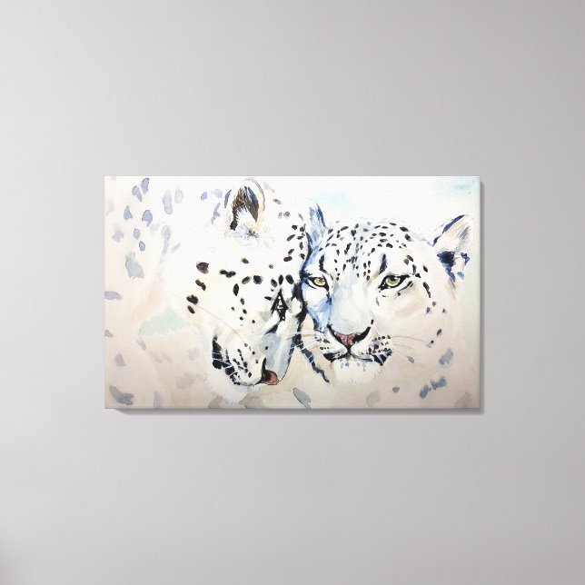 Snow Leopards Canvas Print (Front)