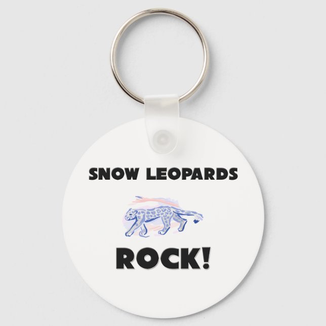 Snow Leopards Rock Key Ring (Front)