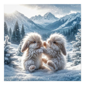 Snow Leverets Print