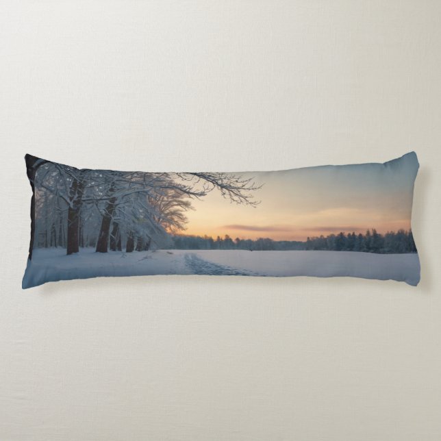 Snow long pillow (Front)