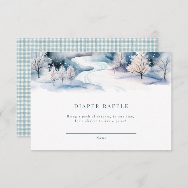 Snow Love | Winter Baby Shower Enclosure Card (Front/Back)