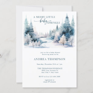 Snow Love Winter Baby Shower Invitation