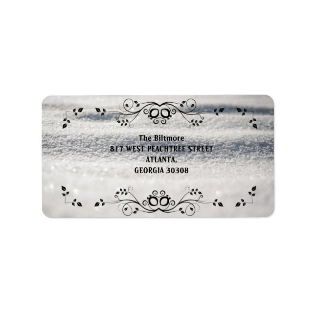 Snow lover label (Front)