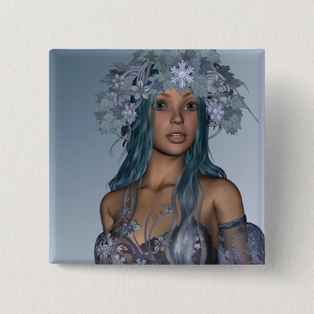 Snow Maiden 15 Cm Square Badge (Front)