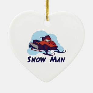 Snow Man Ceramic Tree Decoration