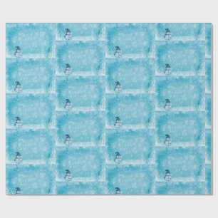 Snow Man Christmas Wrapping Paper
